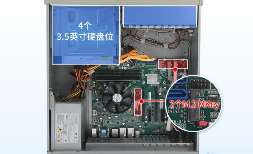 該工控機端口豐富，擴展性強，可外接多種設備，滿足客戶多種需求。